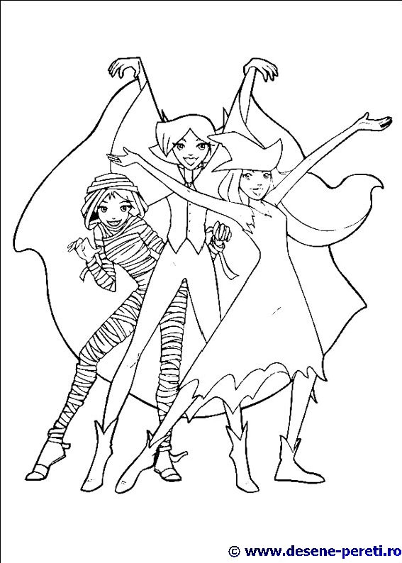 totally spies desene colorat